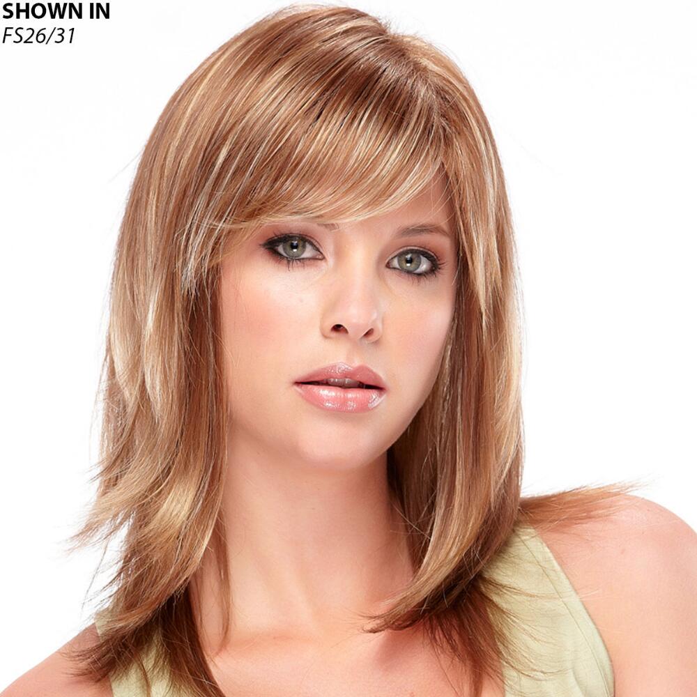 trendy shoulder length hair with bangs