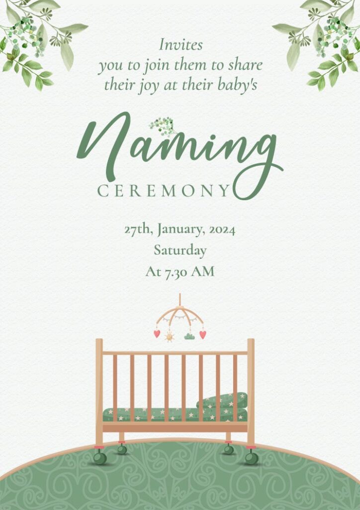 Naming Ceremony Card