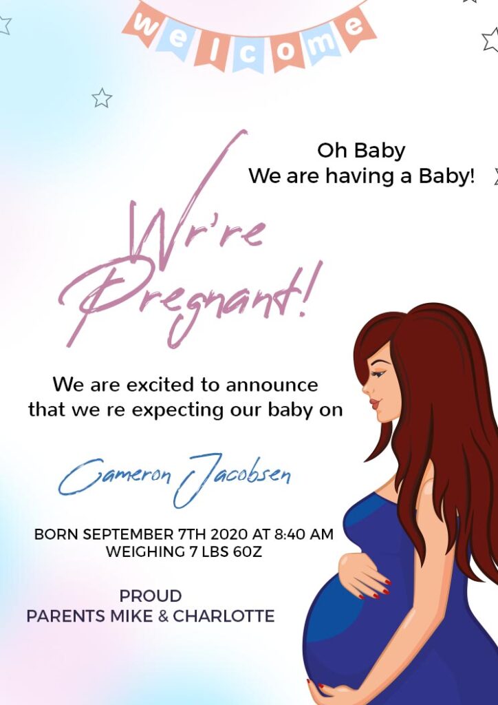 Naming Ceremony Card