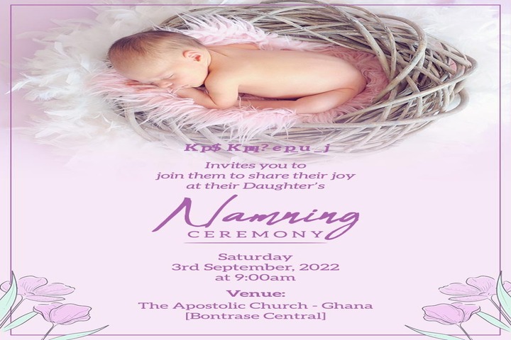 naming ceremony invitation